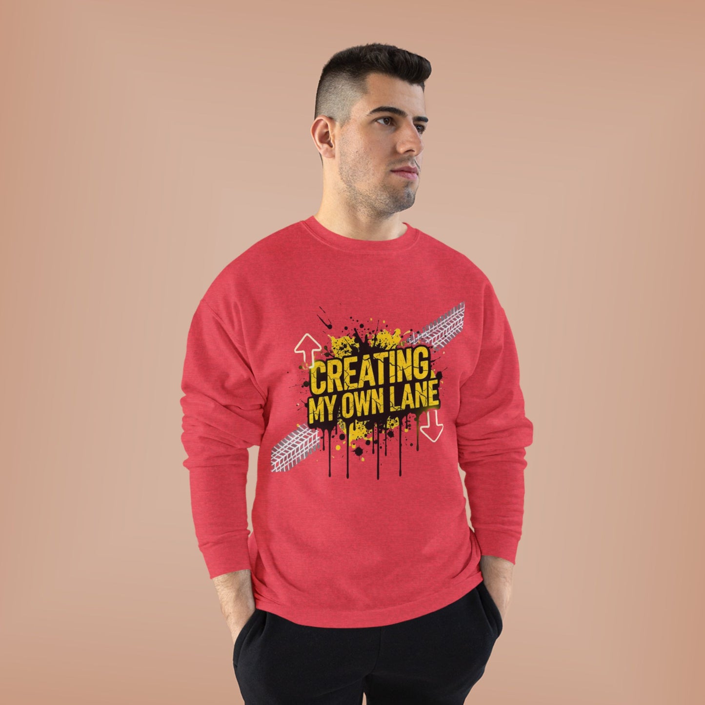 Creative Vibes Eco-Friendly Crewneck Sweatshirt, Inspirational Gift, Unisex Apparel, Casual Wear, Sustainable Fashion