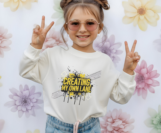 Creative Vibes Eco-Friendly Crewneck Sweatshirt, Inspirational Gift, Unisex Apparel, Casual Wear, Sustainable Fashion