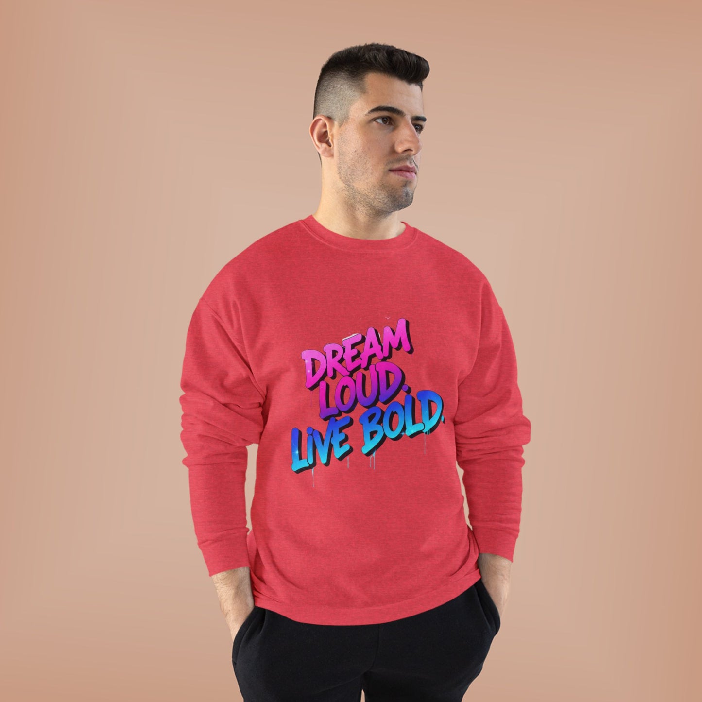 Bold Dreams Eco-Friendly Sweatshirt | Inspirational Crewneck | Perfect for Gifts, Casual Wear, Stylish Comfort