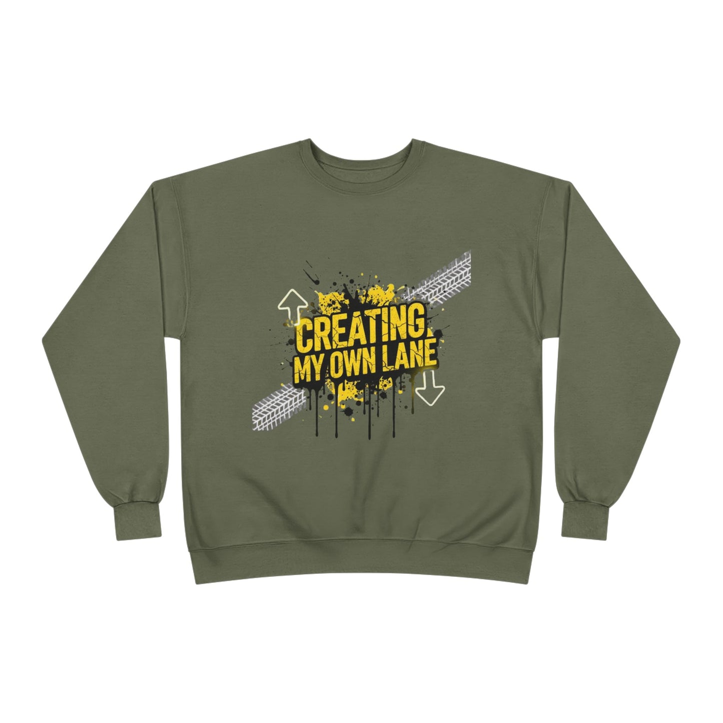 Creative Vibes Eco-Friendly Crewneck Sweatshirt, Inspirational Gift, Unisex Apparel, Casual Wear, Sustainable Fashion