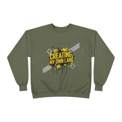 Creative Vibes Eco-Friendly Crewneck Sweatshirt, Inspirational Gift, Unisex Apparel, Casual Wear, Sustainable Fashion