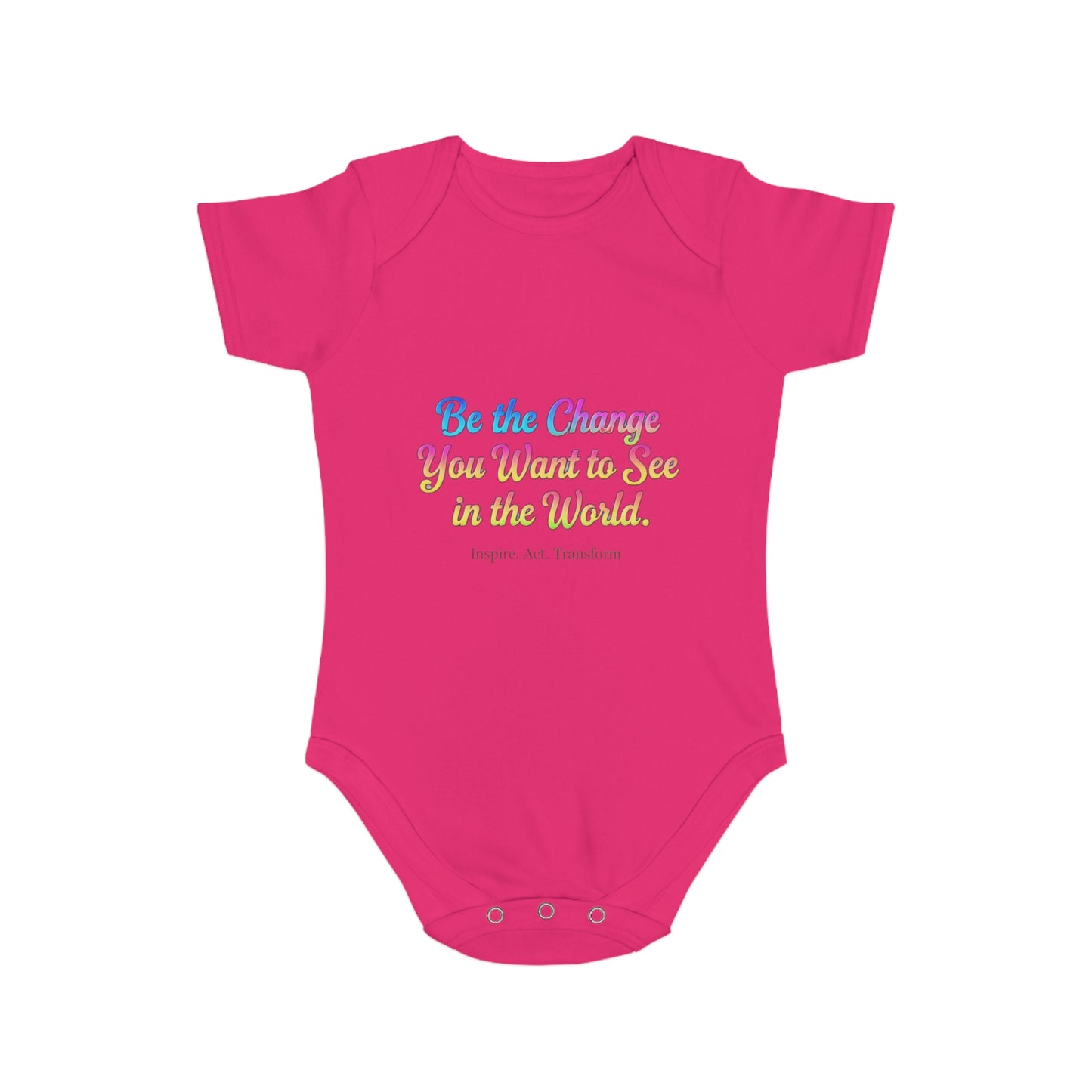 Inspirational Baby Bodysuit - Be the Change, Adorable Gift for Newborns, Baby Shower, Toddler Outfit, Cute Baby Clothes, Thoughtful Gift