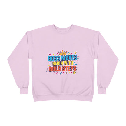 Bold Moves Eco-Friendly Crewneck Sweatshirt - Motivational Apparel for Bosses, Gifts for Entrepreneurs, Positive Vibes, Custom [...]
