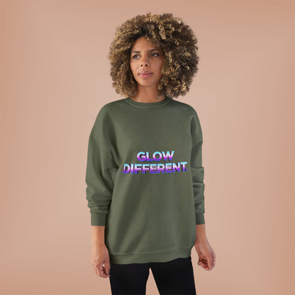 Glow Different Unisex Eco-Friendly Crewneck Sweatshirt, Cool Gift for Friends, Trendy Casual Wear, Cozy Fashion for All Occasions, [...]