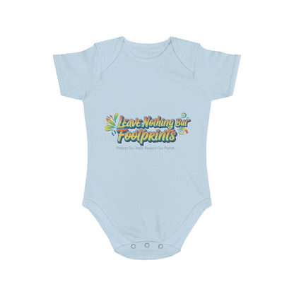 Eco-Friendly Baby Bodysuit - Leave Nothing Our Footprints - Cute Gift for Baby Shower, Sustainable Fashion, Nursery Decor, Earth Day Outfit