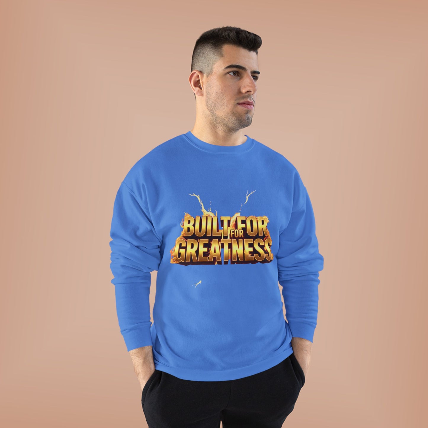 Built for Greatness Unisex EcoSmart Crewneck Sweatshirt, Motivational Sweater, Gift for Him/Her, Fitness Apparel, Cozy Casual Wear, [...]