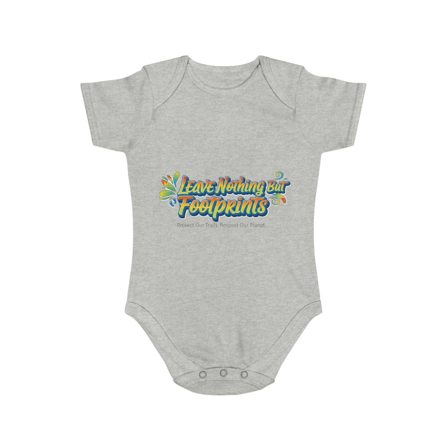 Eco-Friendly Baby Bodysuit - Leave Nothing Our Footprints - Cute Gift for Baby Shower, Sustainable Fashion, Nursery Decor, Earth Day Outfit