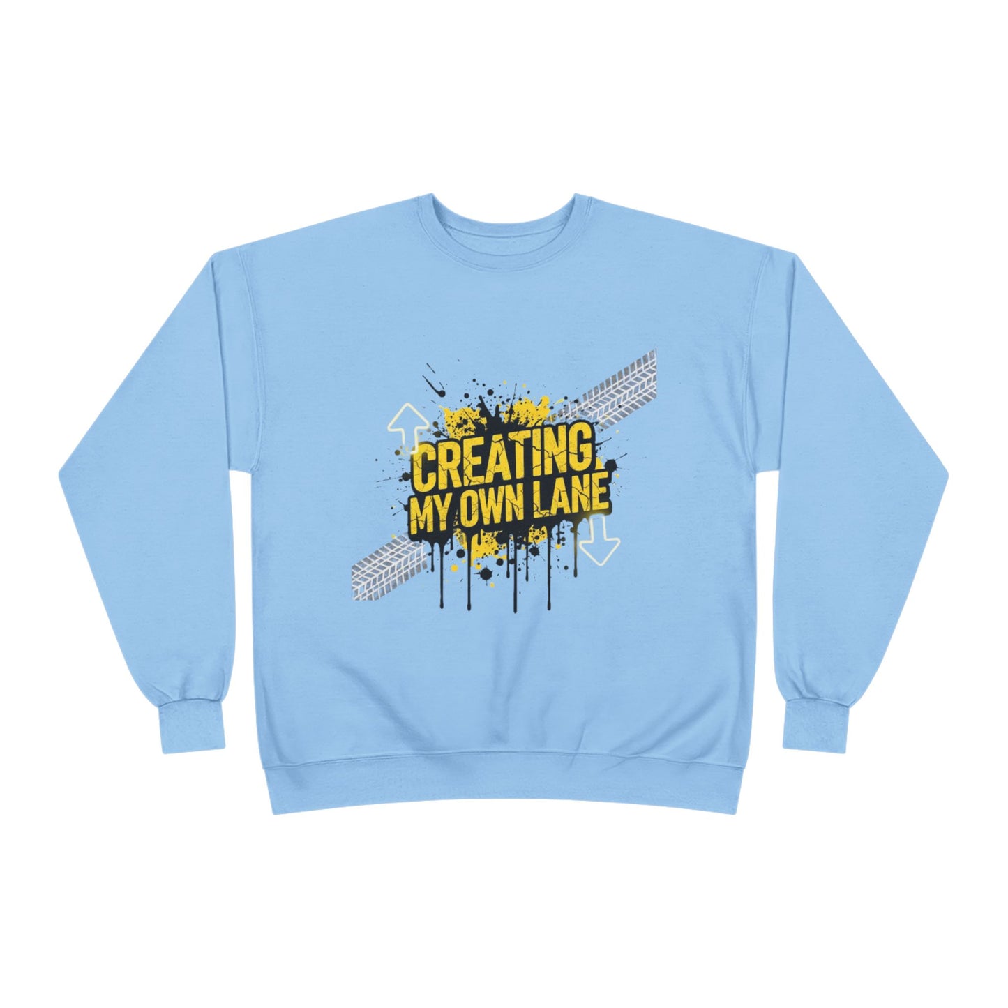 Creative Vibes Eco-Friendly Crewneck Sweatshirt, Inspirational Gift, Unisex Apparel, Casual Wear, Sustainable Fashion