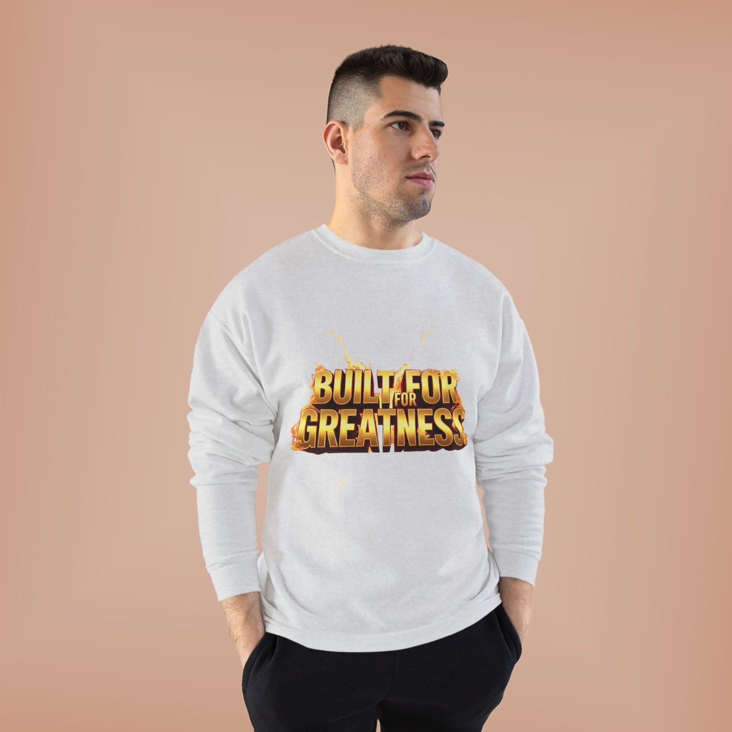Built for Greatness Unisex EcoSmart Crewneck Sweatshirt, Motivational Sweater, Gift for Him/Her, Fitness Apparel, Cozy Casual Wear, [...]