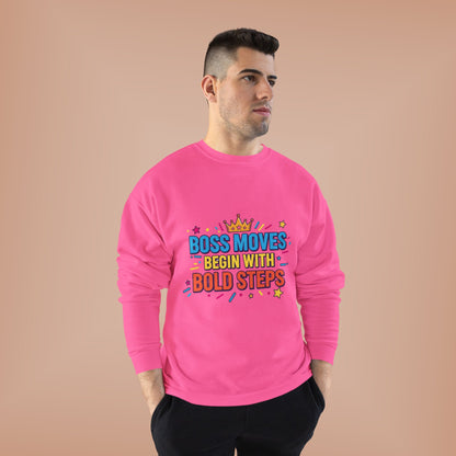 Bold Moves Eco-Friendly Crewneck Sweatshirt - Motivational Apparel for Bosses, Gifts for Entrepreneurs, Positive Vibes, Custom [...]