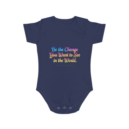 Inspirational Baby Bodysuit - Be the Change, Adorable Gift for Newborns, Baby Shower, Toddler Outfit, Cute Baby Clothes, Thoughtful Gift