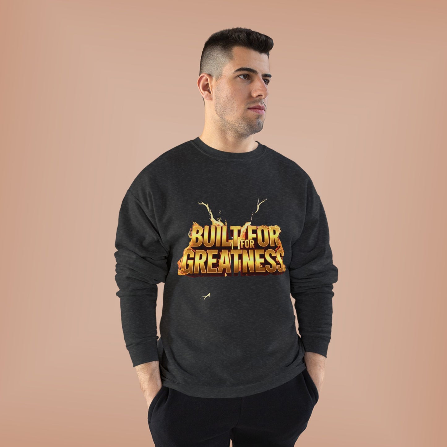 Built for Greatness Unisex EcoSmart Crewneck Sweatshirt, Motivational Sweater, Gift for Him/Her, Fitness Apparel, Cozy Casual Wear, [...]