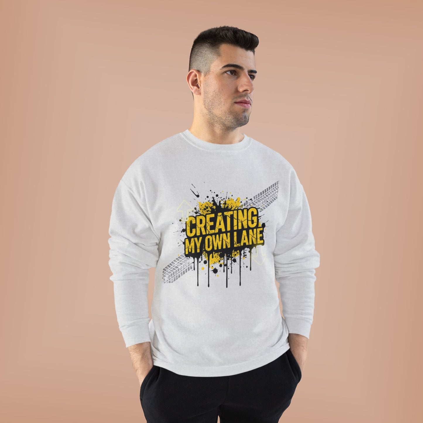 Creative Vibes Eco-Friendly Crewneck Sweatshirt, Inspirational Gift, Unisex Apparel, Casual Wear, Sustainable Fashion