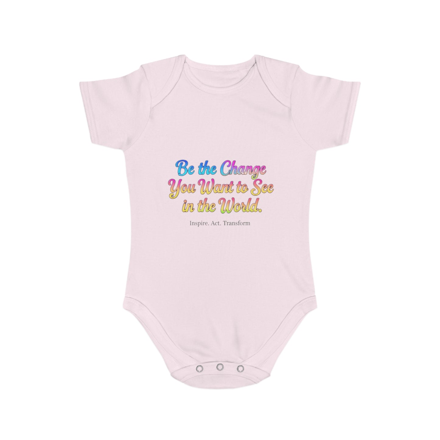 Inspirational Baby Bodysuit - Be the Change, Adorable Gift for Newborns, Baby Shower, Toddler Outfit, Cute Baby Clothes, Thoughtful Gift