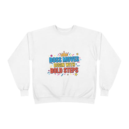 Bold Moves Eco-Friendly Crewneck Sweatshirt - Motivational Apparel for Bosses, Gifts for Entrepreneurs, Positive Vibes, Custom [...]