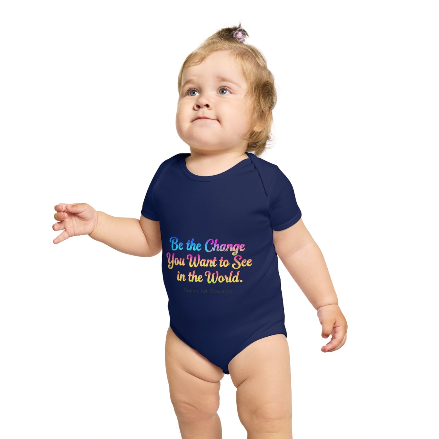 Inspirational Baby Bodysuit - Be the Change, Adorable Gift for Newborns, Baby Shower, Toddler Outfit, Cute Baby Clothes, Thoughtful Gift