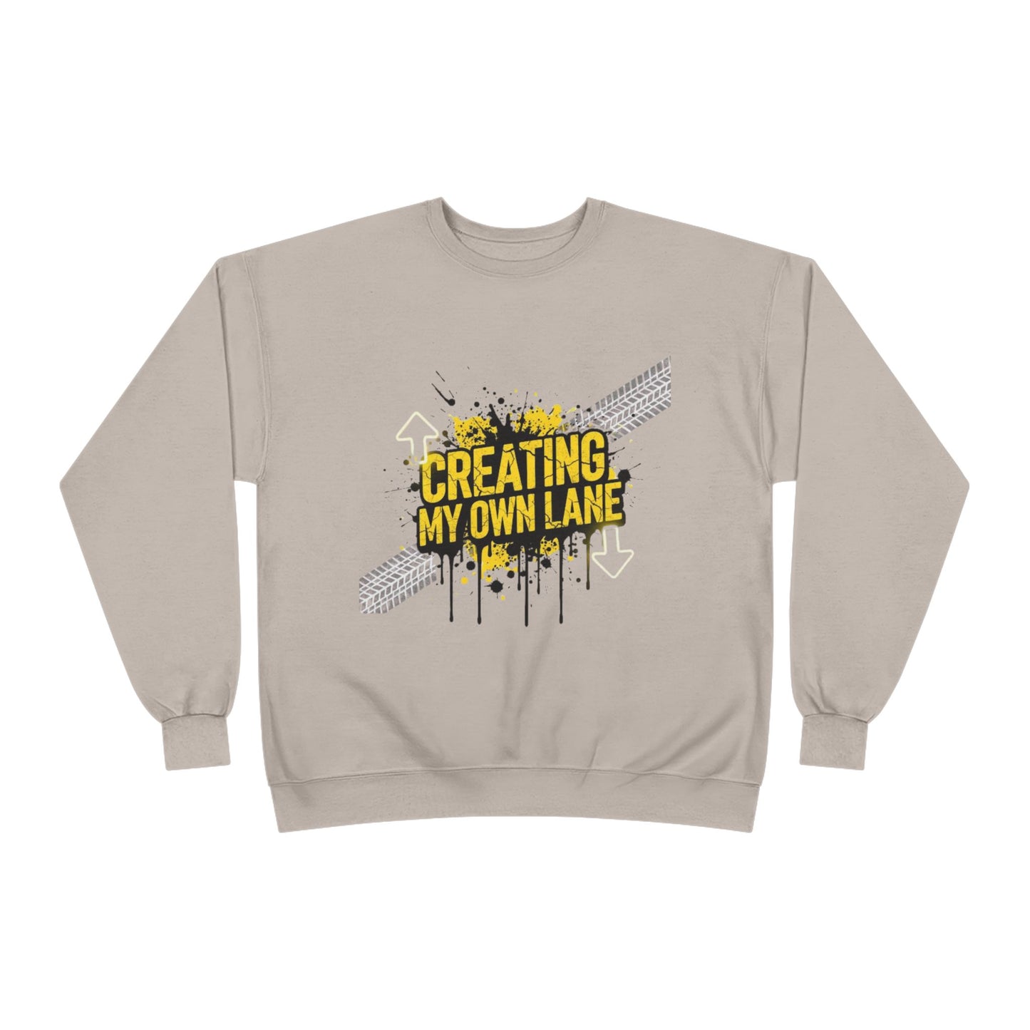 Creative Vibes Eco-Friendly Crewneck Sweatshirt, Inspirational Gift, Unisex Apparel, Casual Wear, Sustainable Fashion