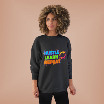 Eco-Friendly Hustle Learn Repeat Sweatshirt, Unisex Crewneck for Students, Motivational Gift, Casual Wear, EcoSmart Apparel, Perfect [...]