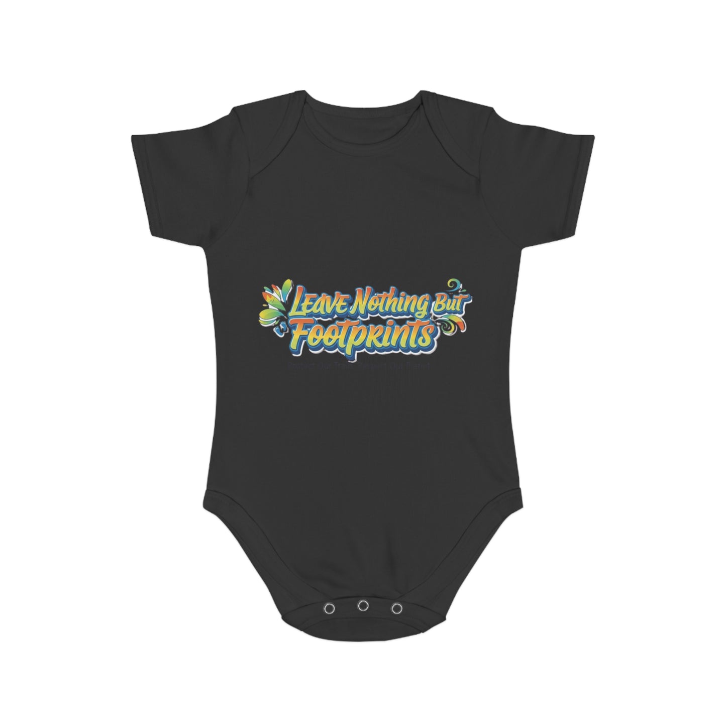 Eco-Friendly Baby Bodysuit - Leave Nothing Our Footprints - Cute Gift for Baby Shower, Sustainable Fashion, Nursery Decor, Earth Day Outfit