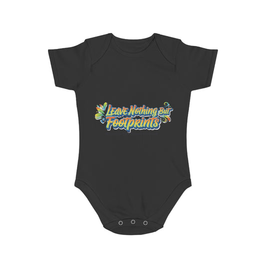 Eco-Friendly Baby Bodysuit - Leave Nothing Our Footprints - Cute Gift for Baby Shower, Sustainable Fashion, Nursery Decor, Earth Day Outfit