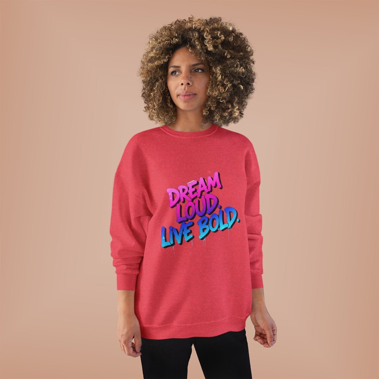 Bold Dreams Eco-Friendly Sweatshirt | Inspirational Crewneck | Perfect for Gifts, Casual Wear, Stylish Comfort