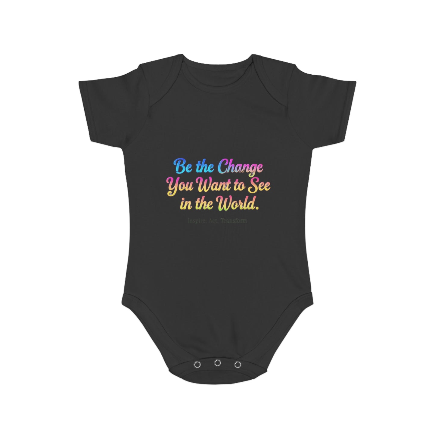 Inspirational Baby Bodysuit - Be the Change, Adorable Gift for Newborns, Baby Shower, Toddler Outfit, Cute Baby Clothes, Thoughtful Gift