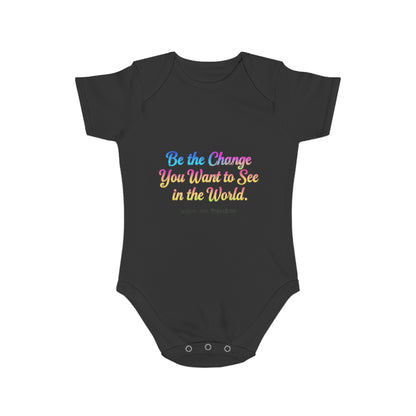 Inspirational Baby Bodysuit - Be the Change, Adorable Gift for Newborns, Baby Shower, Toddler Outfit, Cute Baby Clothes, Thoughtful Gift