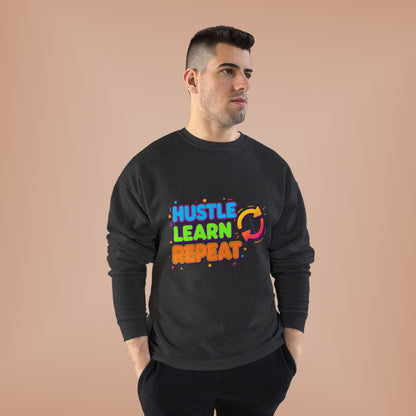 Eco-Friendly Hustle Learn Repeat Sweatshirt, Unisex Crewneck for Students, Motivational Gift, Casual Wear, EcoSmart Apparel, Perfect [...]