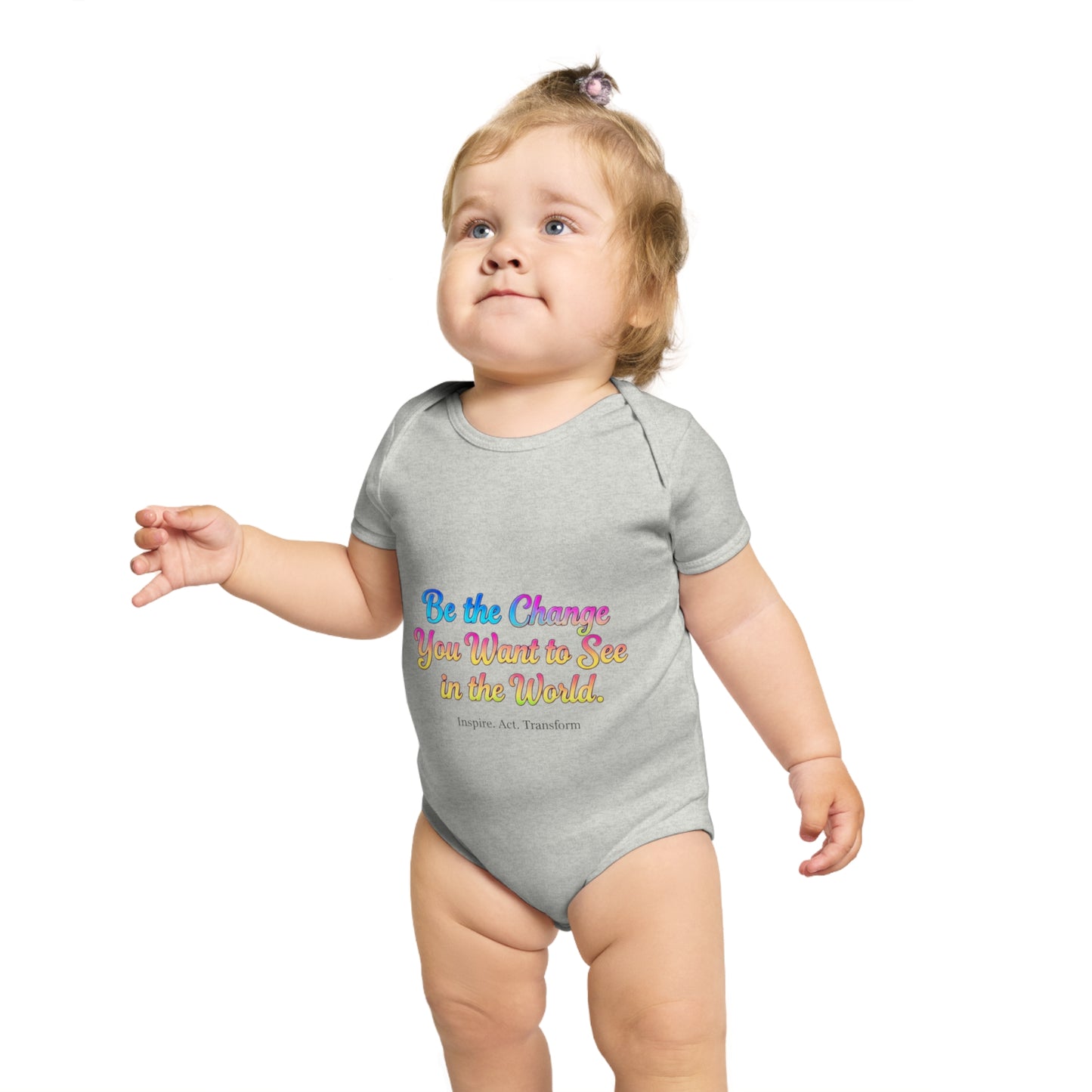 Inspirational Baby Bodysuit - Be the Change, Adorable Gift for Newborns, Baby Shower, Toddler Outfit, Cute Baby Clothes, Thoughtful Gift