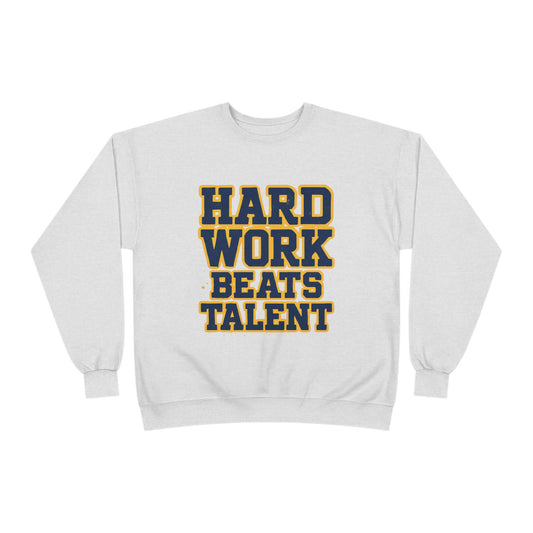 Hard Work Beats Talent Eco-Friendly Crewneck Sweatshirt, Motivational Apparel, Gift for Graduates, Athletes, Inspirational Sweater, [...]