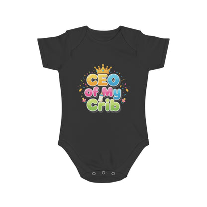Cute Baby Bodysuit - CEO of My Crib, Birthday Gift, Baby Shower, New Parent, Infant Clothing, Fun Baby Outfit