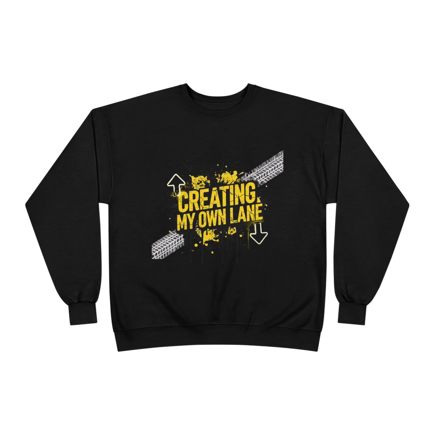Creative Vibes Eco-Friendly Crewneck Sweatshirt, Inspirational Gift, Unisex Apparel, Casual Wear, Sustainable Fashion