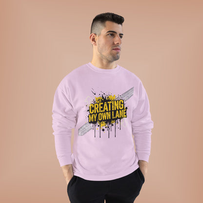 Creative Vibes Eco-Friendly Crewneck Sweatshirt, Inspirational Gift, Unisex Apparel, Casual Wear, Sustainable Fashion
