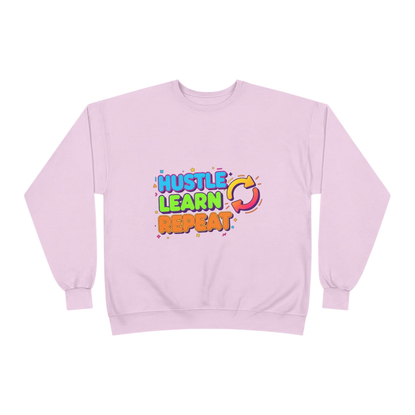 Eco-Friendly Hustle Learn Repeat Sweatshirt, Unisex Crewneck for Students, Motivational Gift, Casual Wear, EcoSmart Apparel, Perfect [...]