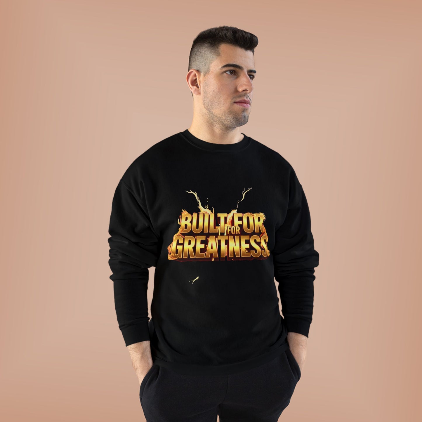 Built for Greatness Unisex EcoSmart Crewneck Sweatshirt, Motivational Sweater, Gift for Him/Her, Fitness Apparel, Cozy Casual Wear, [...]