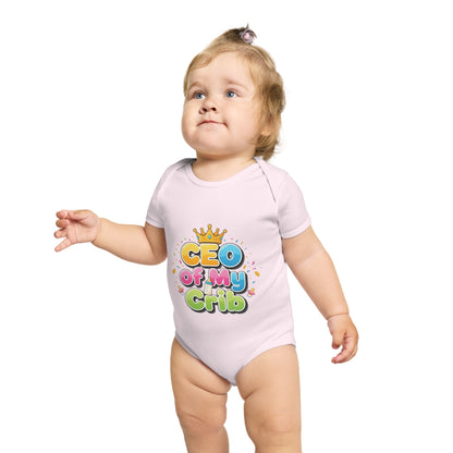 Cute Baby Bodysuit - CEO of My Crib, Birthday Gift, Baby Shower, New Parent, Infant Clothing, Fun Baby Outfit