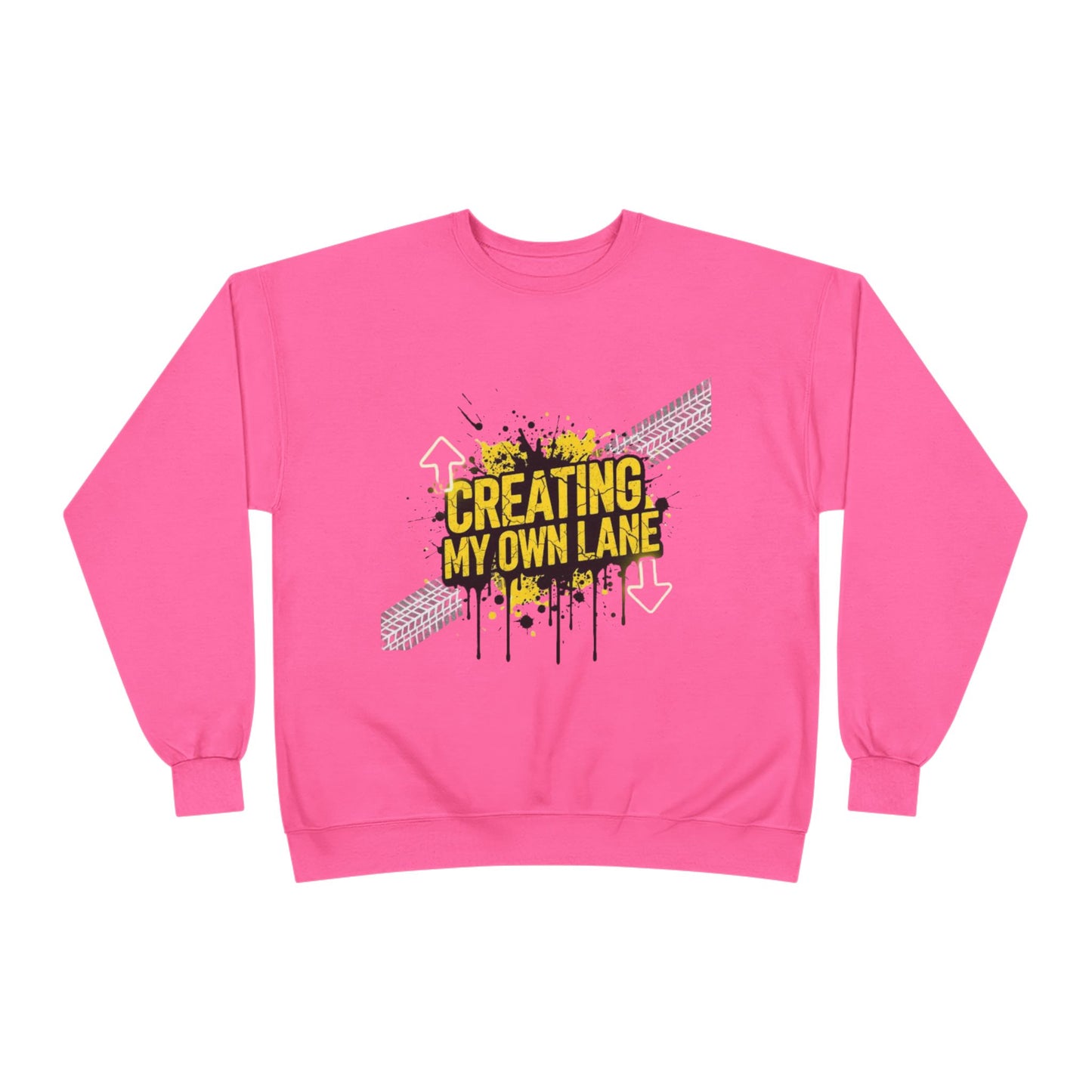 Creative Vibes Eco-Friendly Crewneck Sweatshirt, Inspirational Gift, Unisex Apparel, Casual Wear, Sustainable Fashion