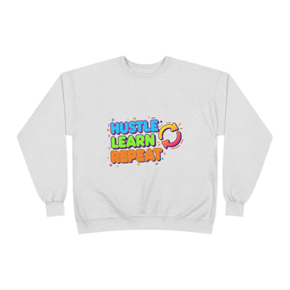 Eco-Friendly Hustle Learn Repeat Sweatshirt, Unisex Crewneck for Students, Motivational Gift, Casual Wear, EcoSmart Apparel, Perfect [...]
