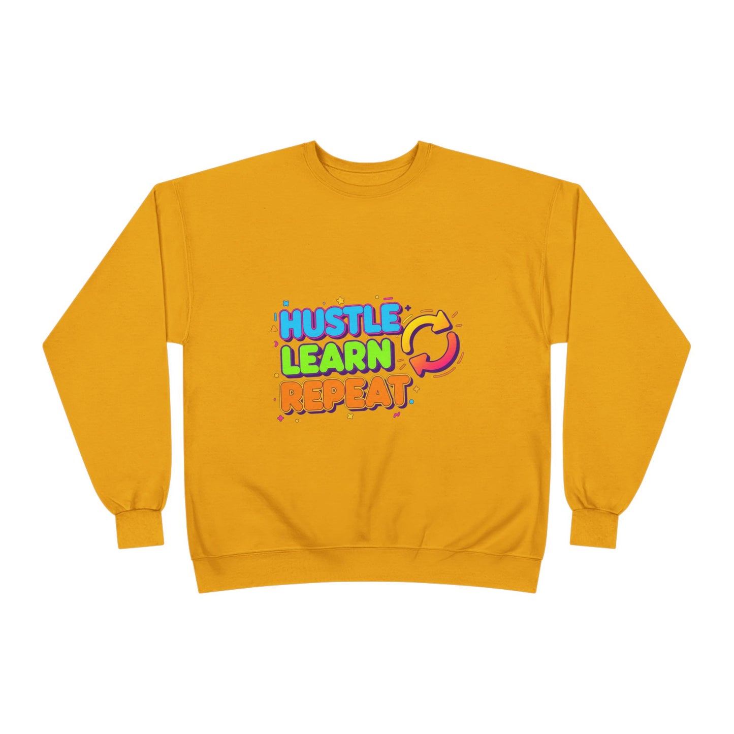 Eco-Friendly Hustle Learn Repeat Sweatshirt, Unisex Crewneck for Students, Motivational Gift, Casual Wear, EcoSmart Apparel, Perfect [...]