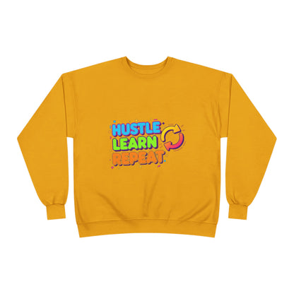 Eco-Friendly Hustle Learn Repeat Sweatshirt, Unisex Crewneck for Students, Motivational Gift, Casual Wear, EcoSmart Apparel, Perfect [...]