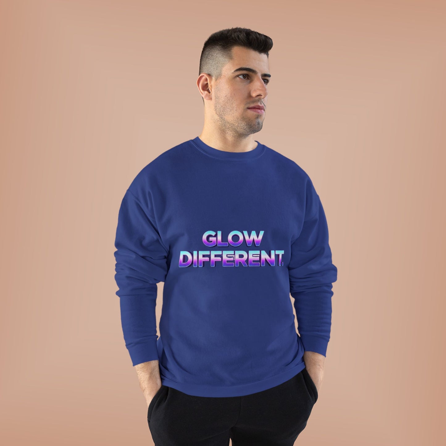 Glow Different Unisex Eco-Friendly Crewneck Sweatshirt, Cool Gift for Friends, Trendy Casual Wear, Cozy Fashion for All Occasions, [...]