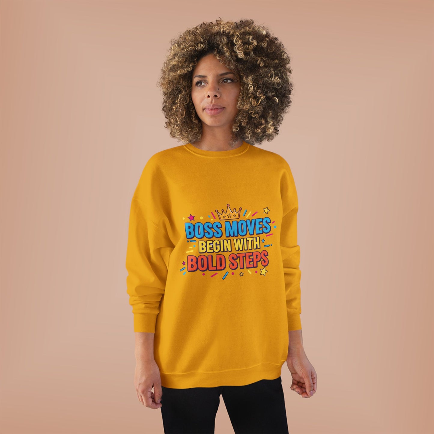 Bold Moves Eco-Friendly Crewneck Sweatshirt - Motivational Apparel for Bosses, Gifts for Entrepreneurs, Positive Vibes, Custom [...]