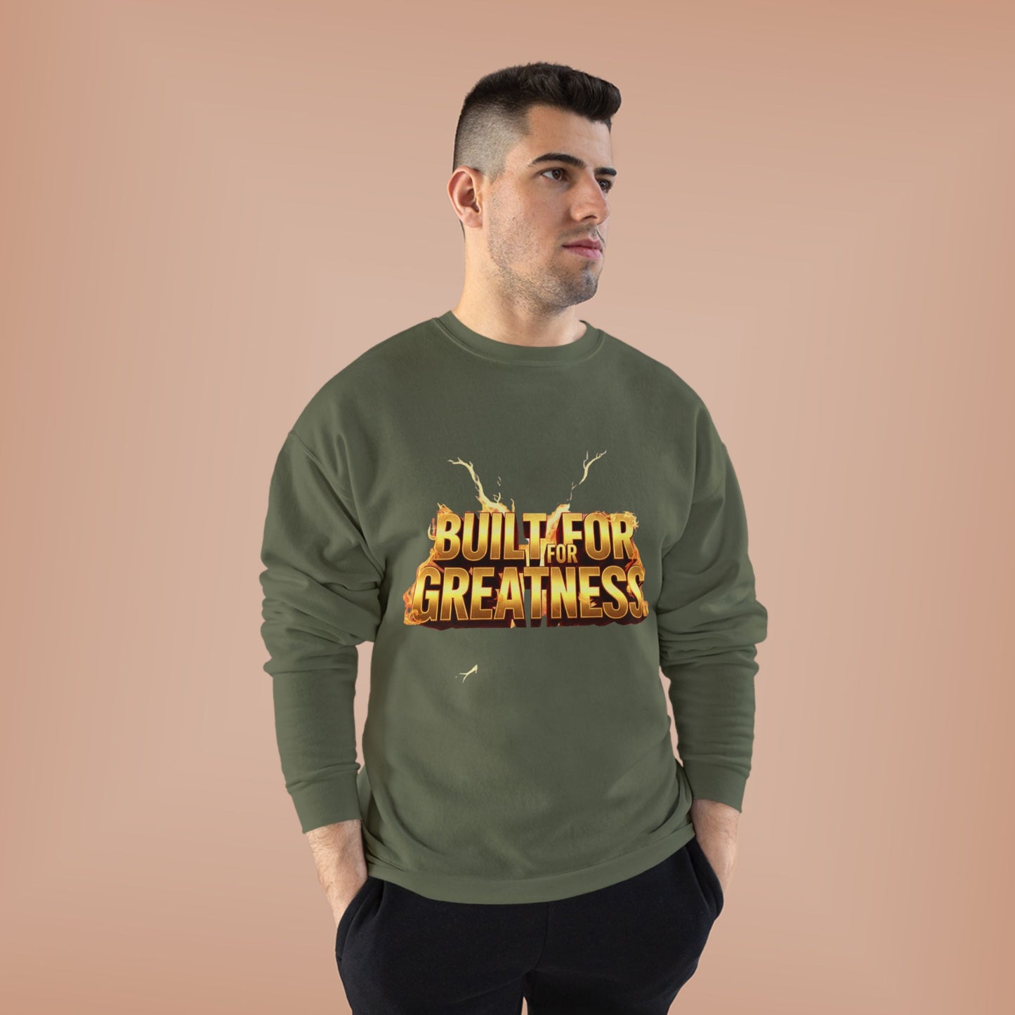 Built for Greatness Unisex EcoSmart Crewneck Sweatshirt, Motivational Sweater, Gift for Him/Her, Fitness Apparel, Cozy Casual Wear, [...]