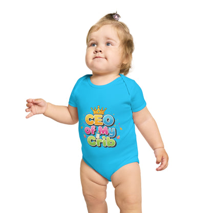 Cute Baby Bodysuit - CEO of My Crib, Birthday Gift, Baby Shower, New Parent, Infant Clothing, Fun Baby Outfit