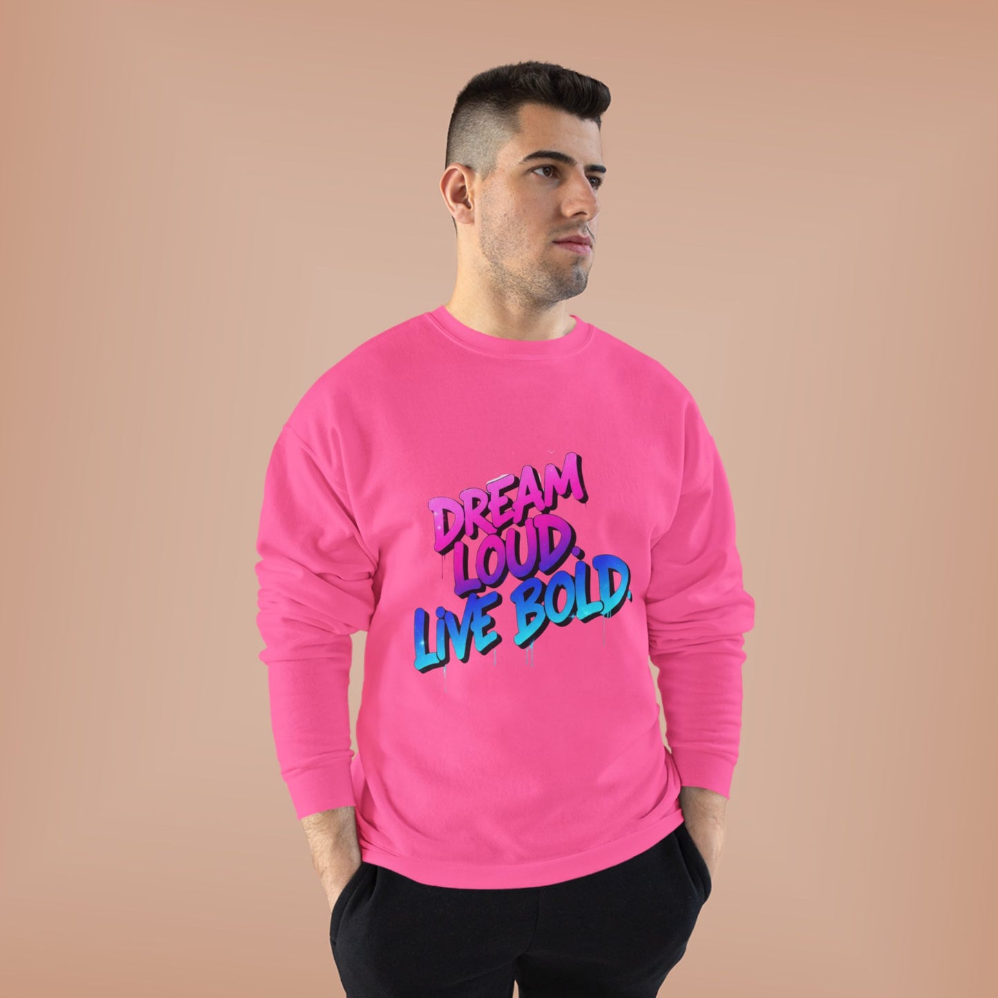Bold Dreams Eco-Friendly Sweatshirt | Inspirational Crewneck | Perfect for Gifts, Casual Wear, Stylish Comfort