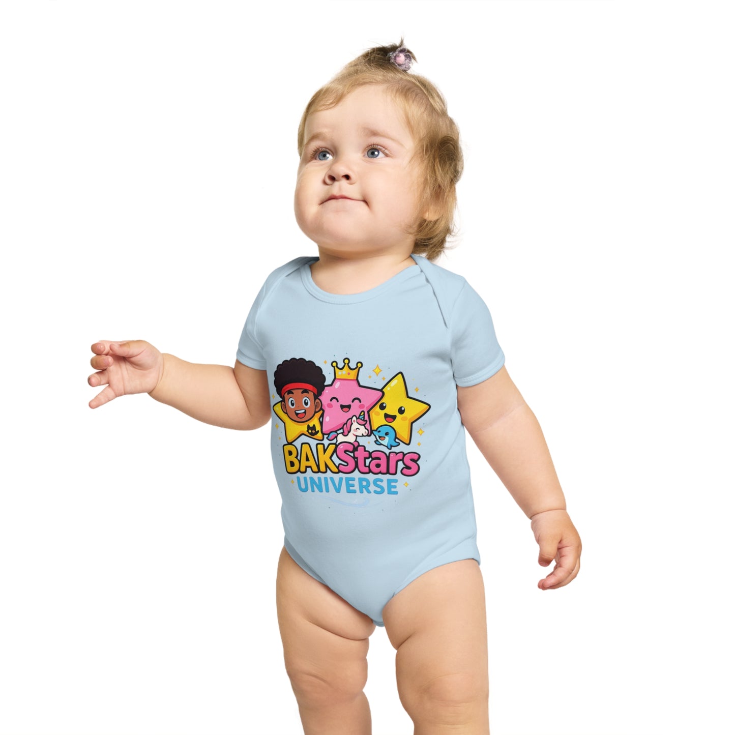 Colorful Baby Bodysuit with BAKStars Universe Design - Perfect Gift for Newborns, Baby Showers, Birthdays, Everyday Wear, and Playtime!