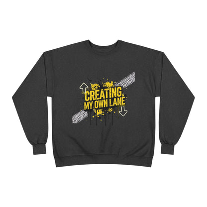 Creative Vibes Eco-Friendly Crewneck Sweatshirt, Inspirational Gift, Unisex Apparel, Casual Wear, Sustainable Fashion