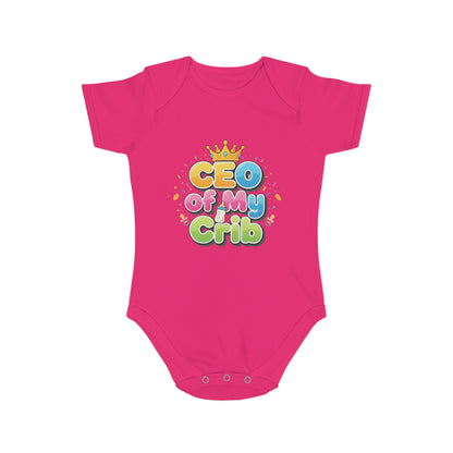 Cute Baby Bodysuit - CEO of My Crib, Birthday Gift, Baby Shower, New Parent, Infant Clothing, Fun Baby Outfit