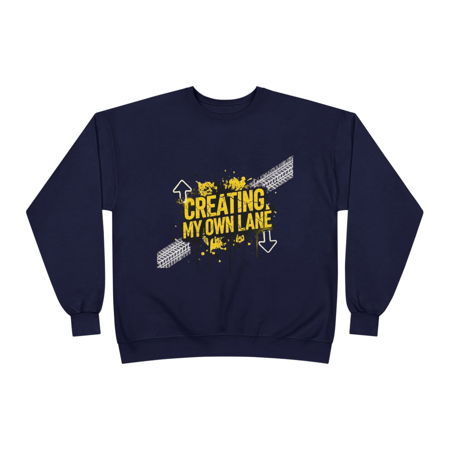 Creative Vibes Eco-Friendly Crewneck Sweatshirt, Inspirational Gift, Unisex Apparel, Casual Wear, Sustainable Fashion
