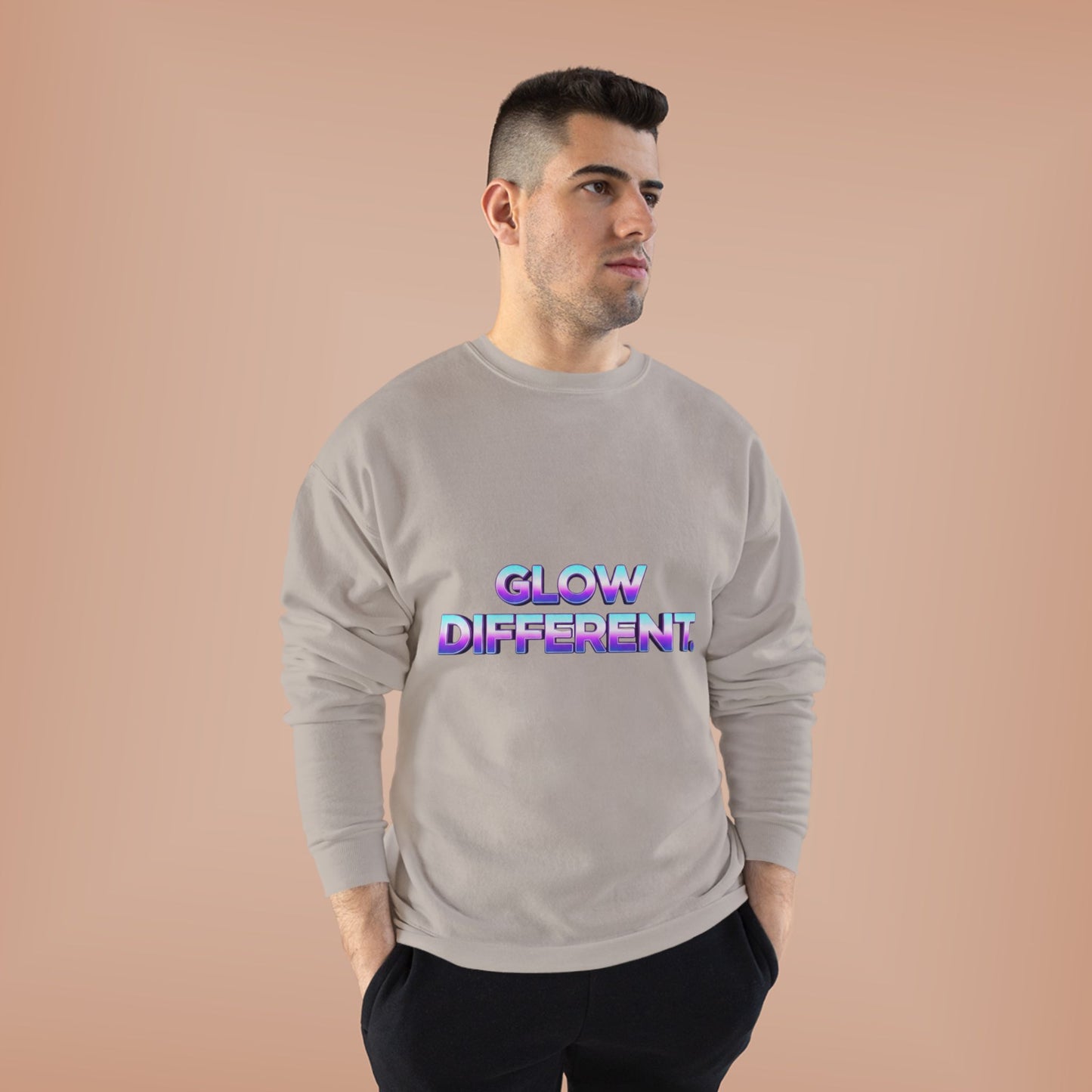 Glow Different Unisex Eco-Friendly Crewneck Sweatshirt, Cool Gift for Friends, Trendy Casual Wear, Cozy Fashion for All Occasions, [...]